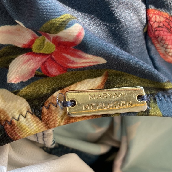 MARYAN MEHLHORN floral one piece swimsuit size 10 - Picture 4 of 4